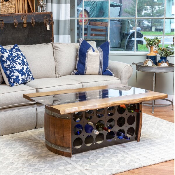 side table with wine rack